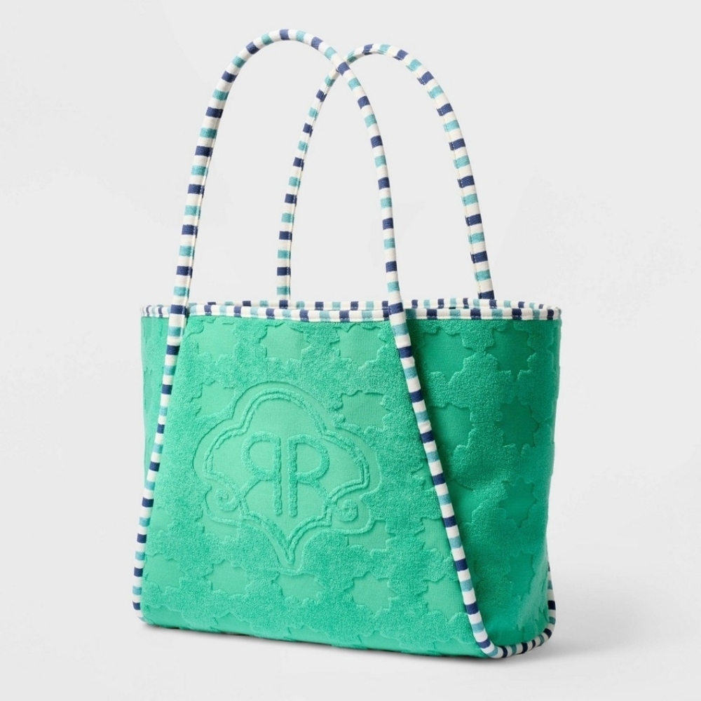 NWT Roller Rabbit Target Star Geo Terry Beach Large Tote Bag - Picture 4 of 13